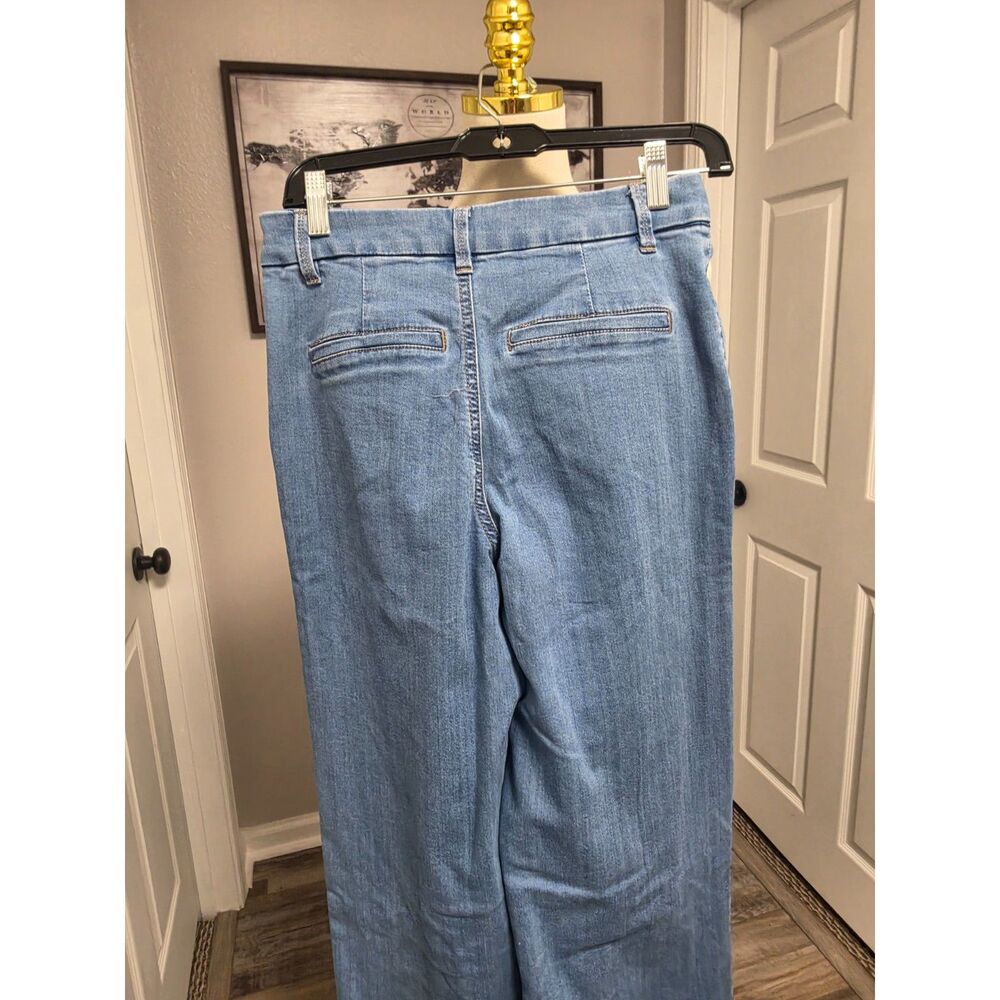 RACHEL Rachel Roy High Rise Wide Leg Crop Denim Pants 4P Petite - Picture 2 of 5